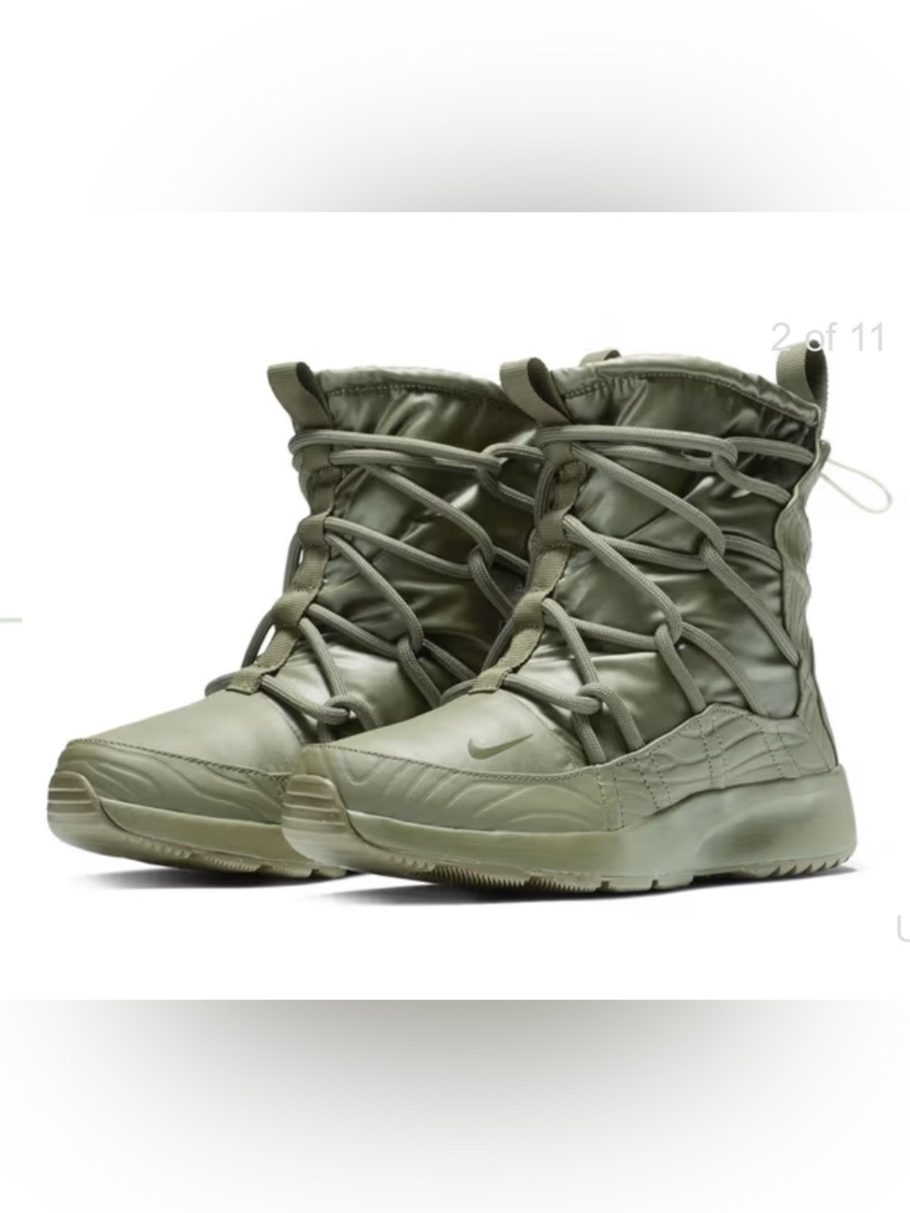Women’s Nike Tanjun High Rise Olive Nylon Insulated Boots